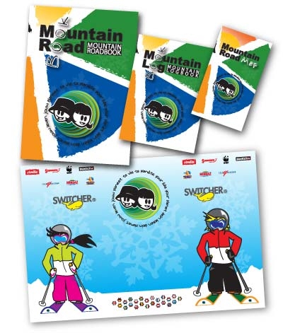 Merchandising e sito internet per scuola di sci