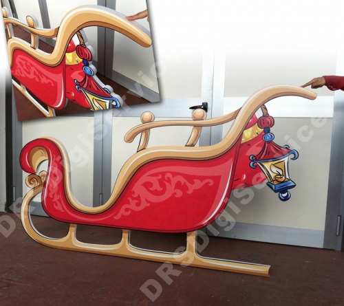 sagoma slitta babbo natale