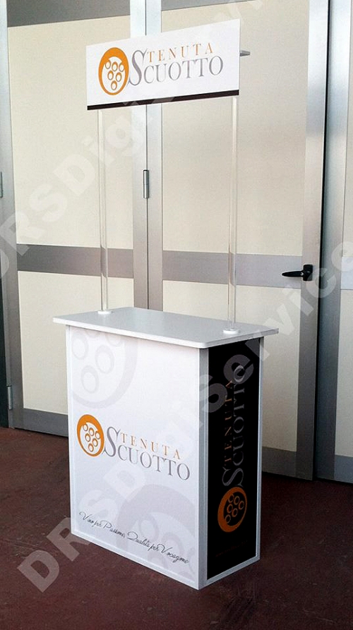 banchetto promozionale desk personalizzato