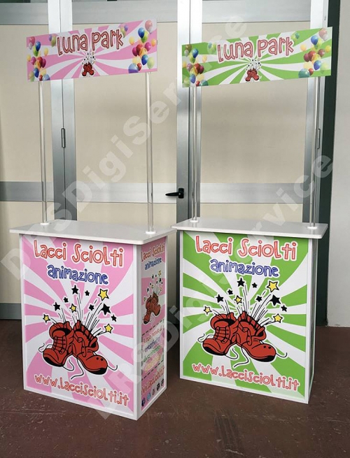 banchetto promozionale desk personalizzato