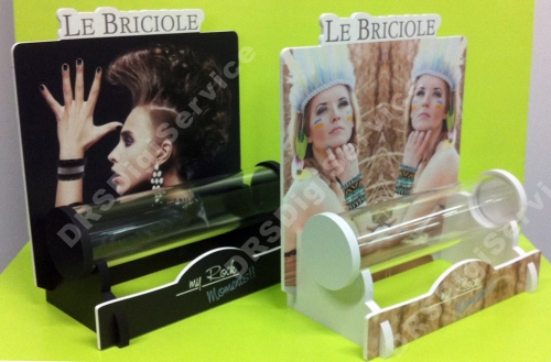 Espositore da banco in forex per bracciali con cilindro in plex
