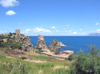 Terrazzo vista faraglioni di Scopello Trapani Sicilia