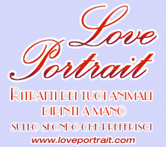 Ritratti di animali dipinti a mano su sfondi speciali LOVE PORTRAIT