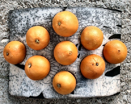 porta frutta in ceramica raku