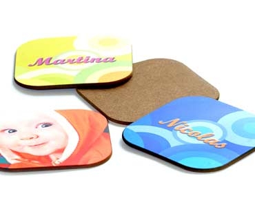 Sottobicchieri in Masonite personalizzati con foto