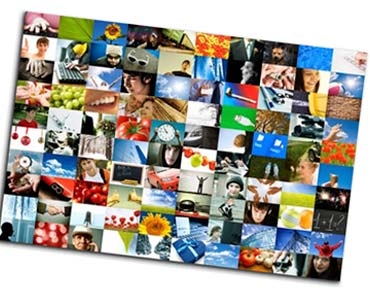 Collage fotografici stampati su tela