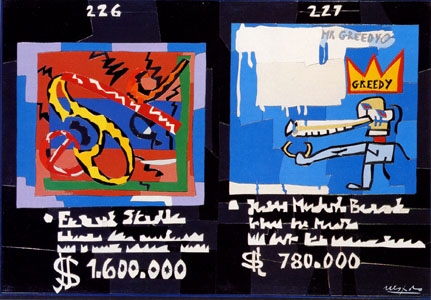 Ugo Nespolo, Auction 226-227, 1990 cm. 70x100 Acrilico su legno