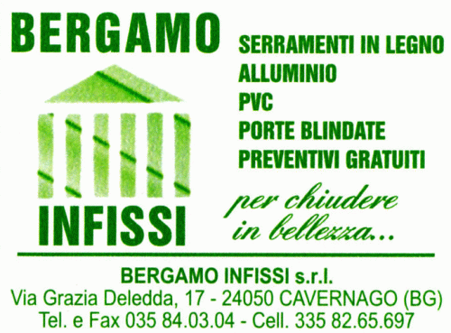 Vendita e posa in opera di serramenti ed infissi in legno, alluminio e PVC BERGAMO INFISSI S.R.L.