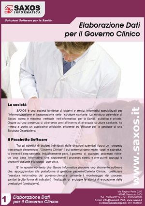Analisi dati per il Governo Clinico